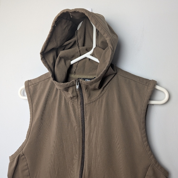 OUTDOOR RESEARCH Women Sleeveless Jacket Full Zip Hoodie Brown Size L Stretch - Picture 2 of 10
